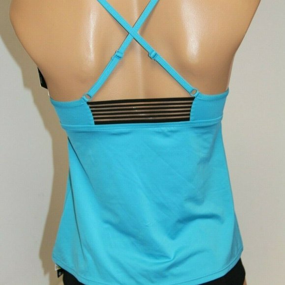 NWT Nike Swimsuit Swimwear 2pc set Sz S Tankini High Waist Bottom - Picture 4 of 7